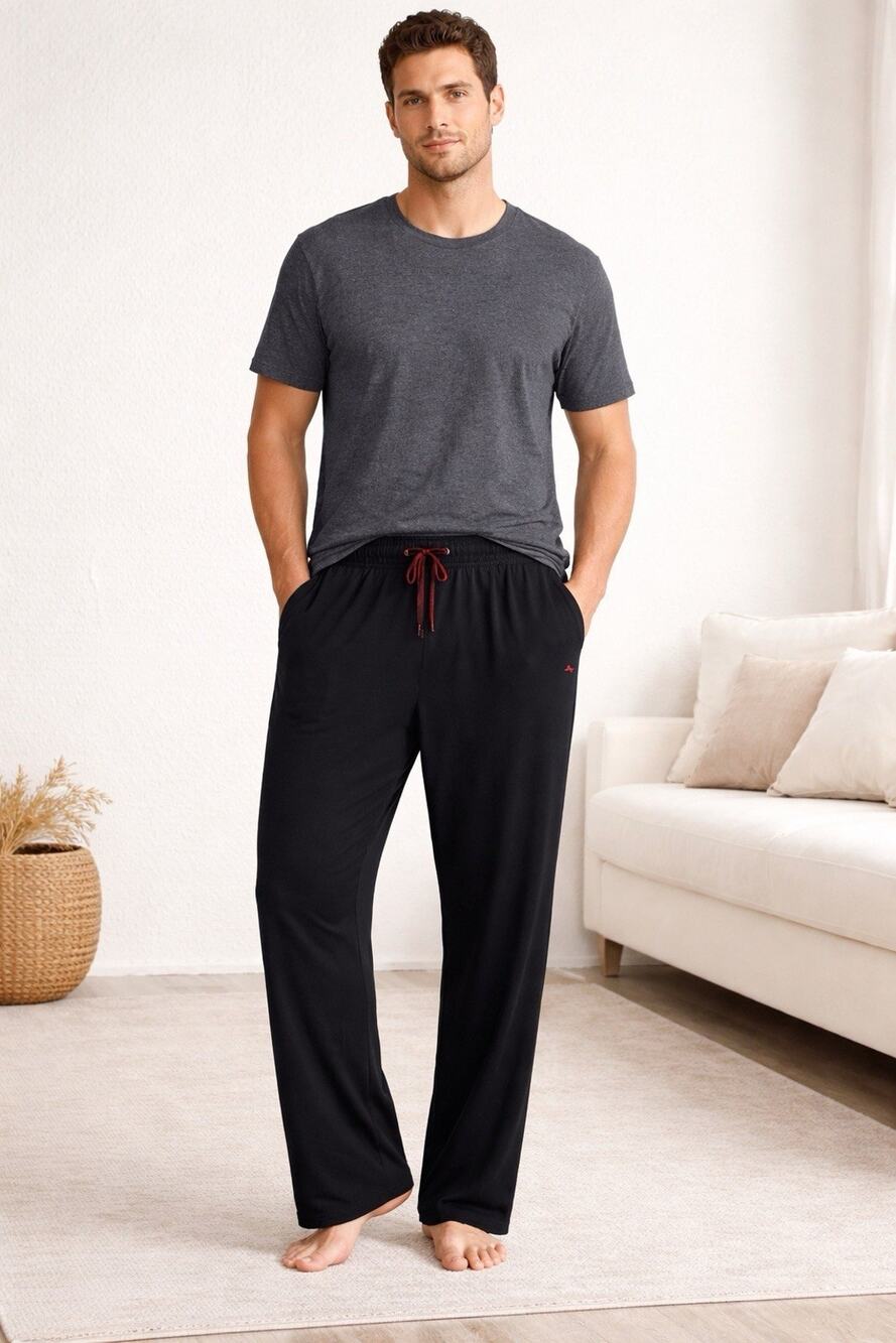 Tommy Bahama Sweatpants Men's Black Stretch Jogger Lounge Drawstring Size XL 29”